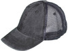 Pigment-Dyed Cotton Mesh Trucker Hats Black/dark gray 