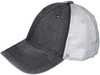 Pigment-Dyed Cotton Mesh Trucker Hats Black/white