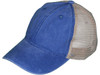 Pigment-Dyed Cotton Mesh Trucker Hats royal blue Khaki