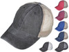 Pigment-Dyed Cotton Mesh Trucker Hats burgundy Khaki red black blue navy royal white all colors