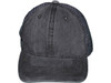 Pigment-Dyed Cotton Mesh Trucker Hats Black/dark gray front
