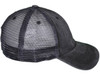 Pigment-Dyed Cotton Mesh Trucker Hats Black/dark gray side
