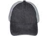 Pigment-Dyed Cotton Mesh Trucker Hats Black/white front