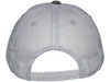 Pigment-Dyed Cotton Mesh Trucker Hats Black/white back