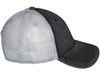 Pigment-Dyed Cotton Mesh Trucker Hats Black/white side