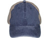 Pigment-Dyed Cotton Mesh Trucker Hats navy blue Khaki front