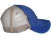 Pigment-Dyed Cotton Mesh Trucker Hats royal blue Khaki side