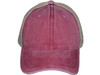 Pigment-Dyed Cotton Mesh Trucker Hats burgundy Khaki front