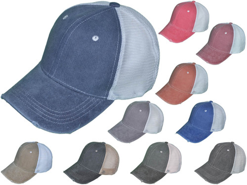 distressed mesh hats
