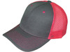 Blank Structured Trucker Hats dark gray neon pink