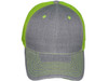 Blank Structured Trucker Hats heather gray neon yellow front