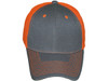 Blank Structured Trucker Hats dark gray neon orange front