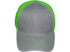 Blank Structured Trucker Hats heather gray neon green front