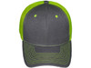 Blank Structured Trucker Hats dark gray neon yellow front