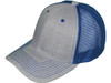 Blank Structured Trucker Hats heather gray blue