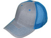 Blank Structured Trucker Hats heather gray turquoise