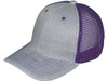 Blank Structured Trucker Hats heather gray purple