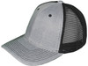 Blank Structured Trucker Hats heather gray black