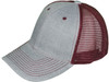 Blank Structured Trucker Hats heather gray burgundy