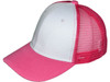 Blank Trucker Hats - Structured Mesh BK Caps white Fuchsia