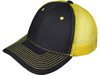 Blank Trucker Hats - Structured Mesh BK Caps black yellow