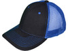 Blank Trucker Hats - Structured Mesh BK Caps black royal blue