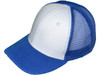 Blank Trucker Hats - Structured Mesh BK Caps white royal blue