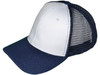 Blank Trucker Hats - Structured Mesh BK Caps white navy blue