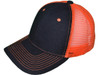 Blank Trucker Hats - Structured Mesh BK Caps black neon orange