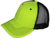 Blank Trucker Hats - Structured Mesh BK Caps neon yellow black