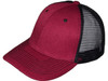 Blank Trucker Hats - Structured Mesh BK Caps burgundy black