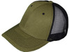 Blank Trucker Hats - Structured Mesh BK Caps olive black