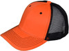 Blank Trucker Hats - Structured Mesh BK Caps orange black