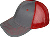 Blank Trucker Hats - Structured Mesh BK Caps dark gray red