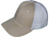 Blank Trucker Hats - Structured Mesh BK Caps khaki white