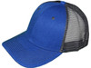 Blank Trucker Hats - Structured Mesh BK Caps Royal Blue dark gray