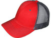 Blank Trucker Hats - Structured Mesh BK Caps red dark gray