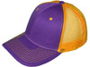 Blank Trucker Hats - Structured Mesh BK Caps purple gold