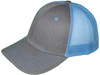 Blank Trucker Hats - Structured Mesh BK Caps dark gray sky blue