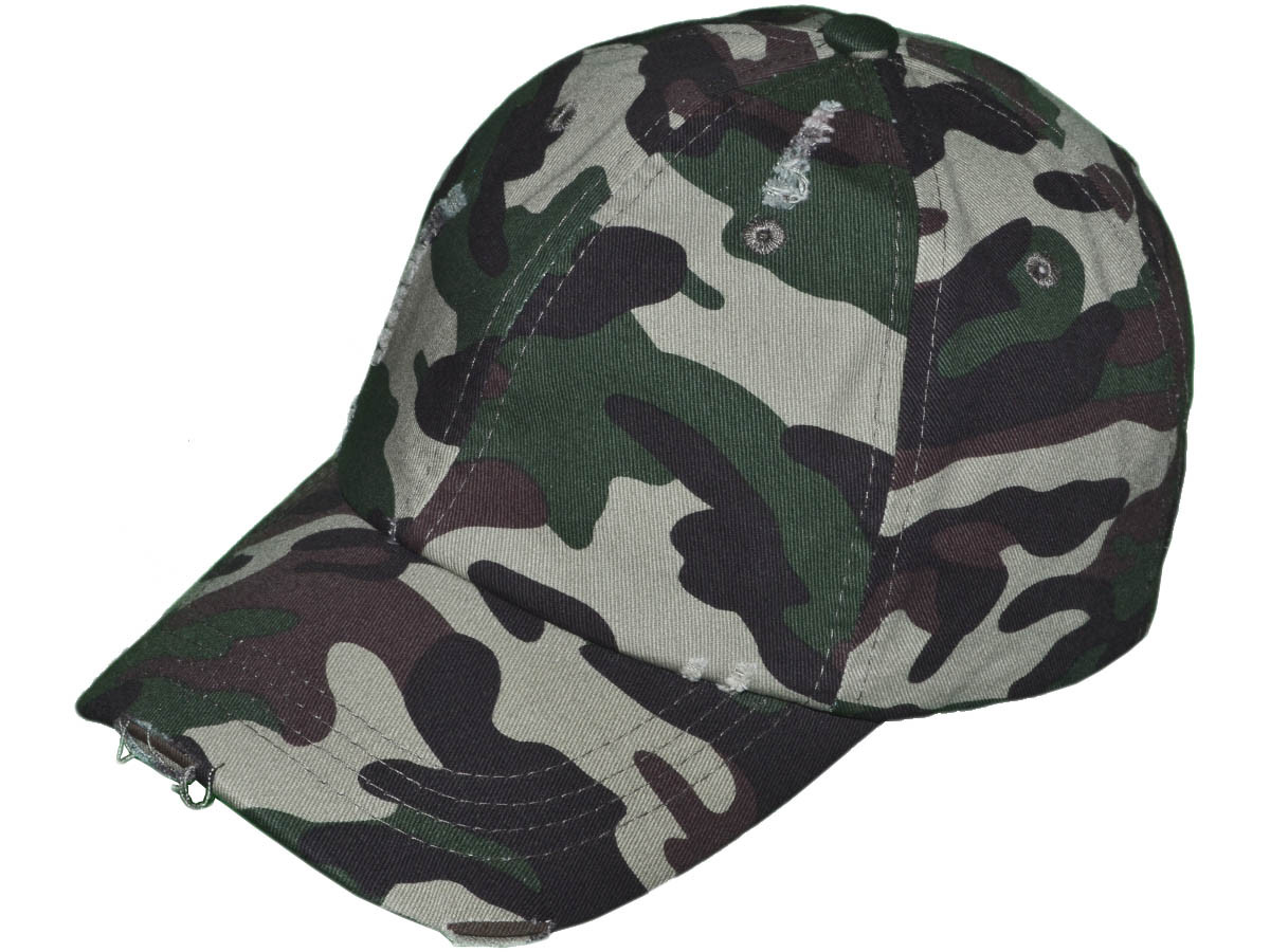 Camo VINTAGE Dad Hats - Low Profile Unstructured Distressed Washed Cotton Twill Polo BK Caps Velcro