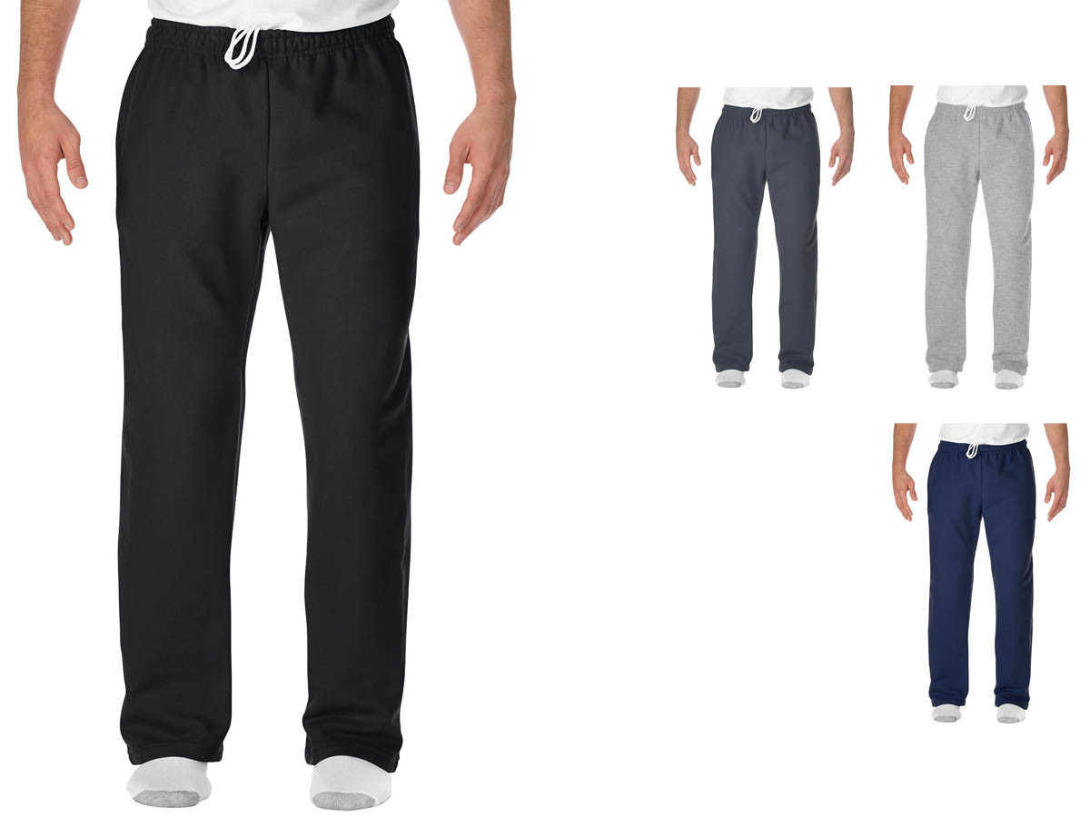 Gildan Sweatpants / Joggers 12300 Gildan DryBlend Adult Open Bottom Sweatpants with Pockets (4