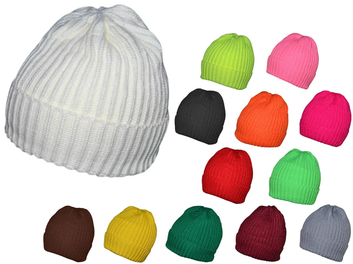 Winter Unisex Beanie - Classic Beanies for Adults Warm Long Knit HATs (13 Colors) - 5352