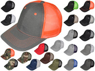 *Youth Size* Blank Trucker Hats - Structured Mesh BK Caps all colors