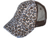 Animal Print Vintage Trucker Hats brown leopard 