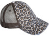 Animal Print Vintage Trucker Hats brown leopard side