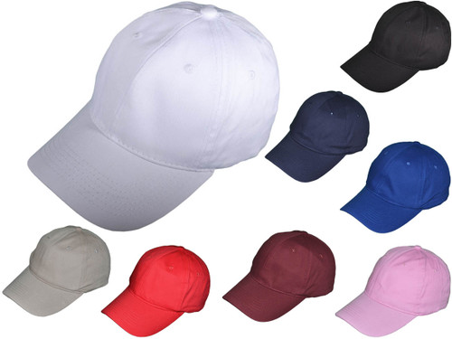 Heavy Brushed Cotton 6 Panel Low Crown Plain Solid Two Tone Baseball Caps Hats