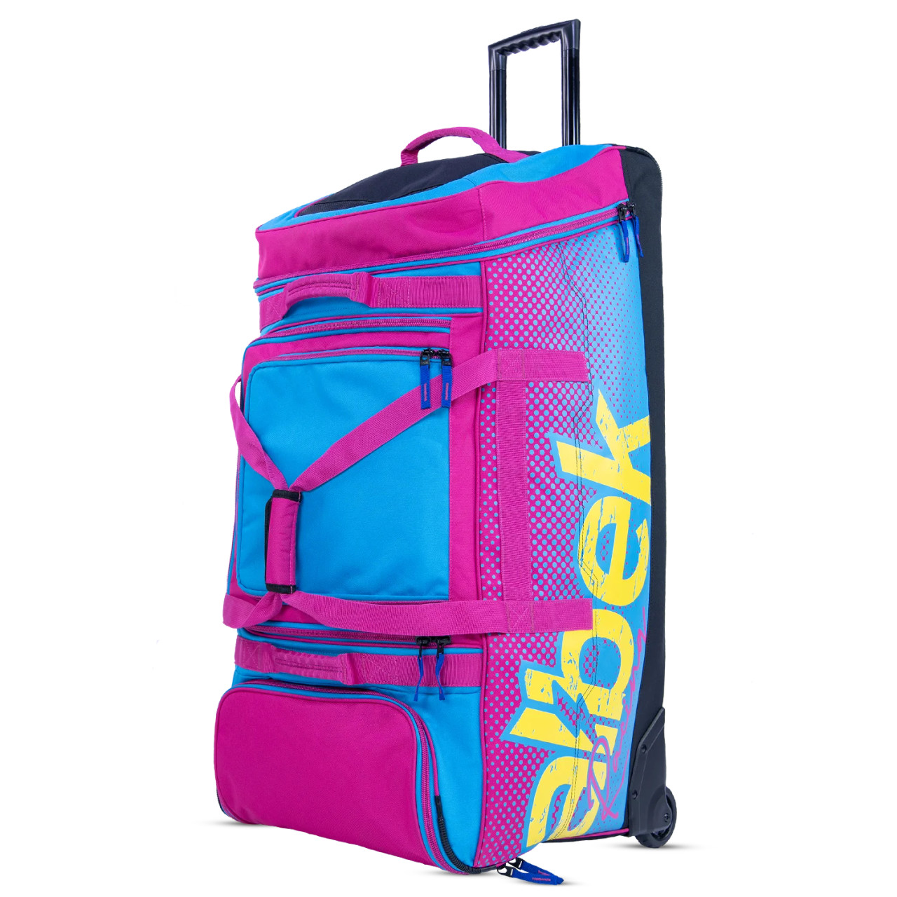 Albek Meridian Wheeled Gear Bag 90S Throwback Blue/Pink/Yellow