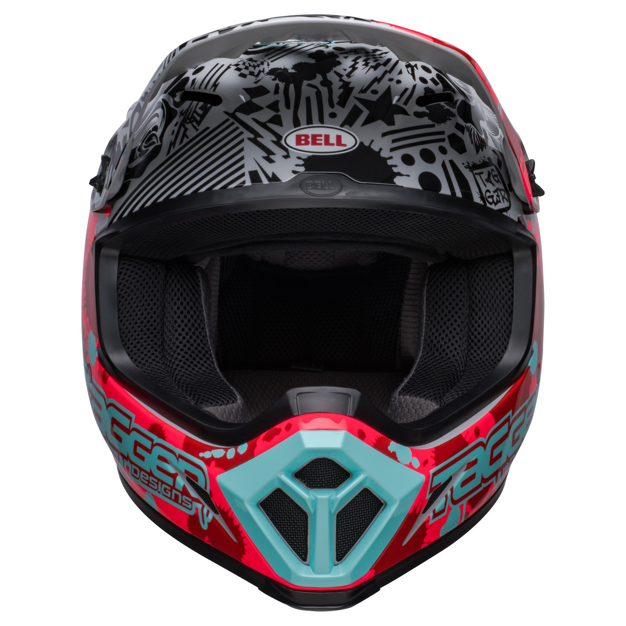 Bell MX 2023 MX-9 Mips Adult Helmet (Tagger Splatter Bright Red