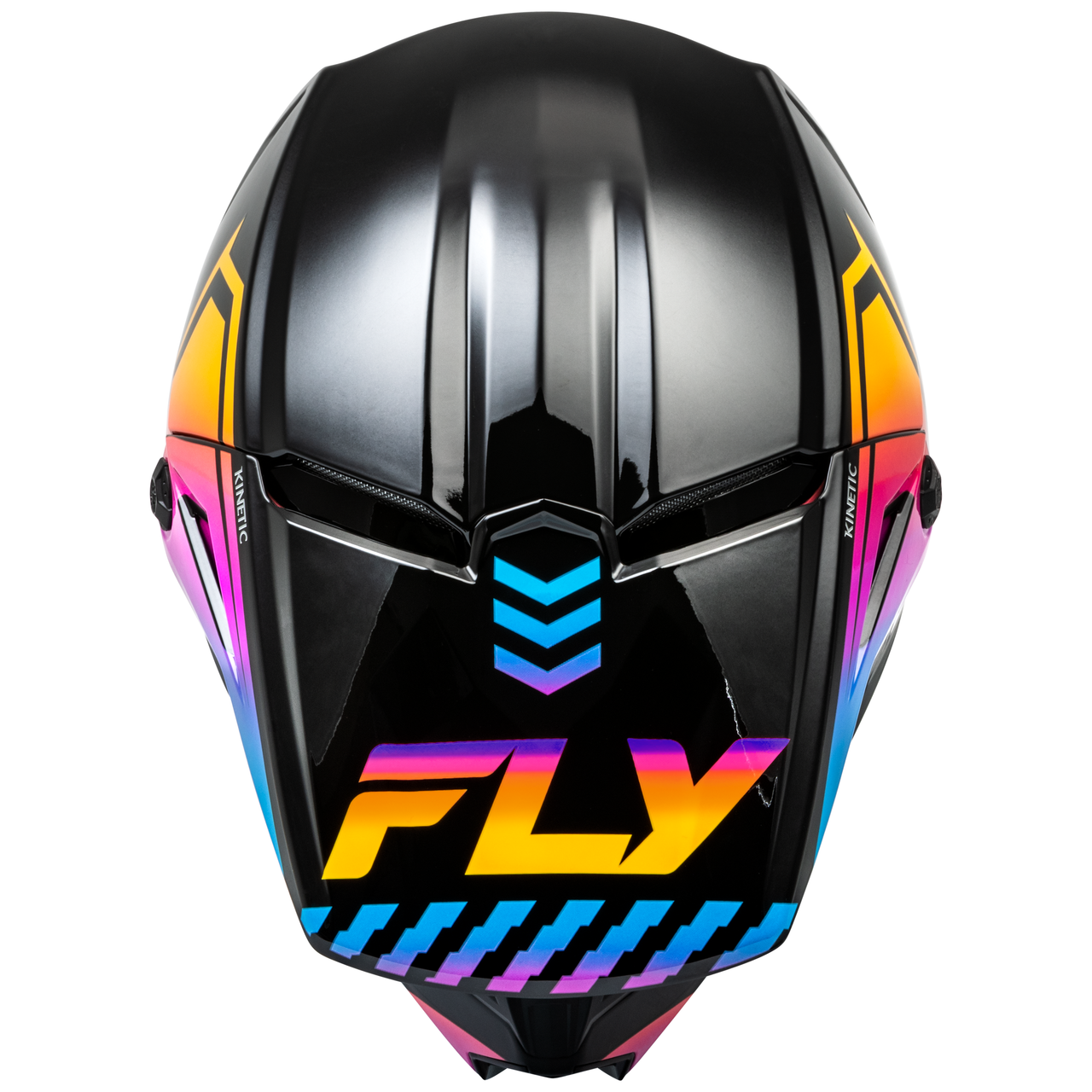 Fly Racing 2024 Kinetic Menace Youth Helmet (Black/Sunrise