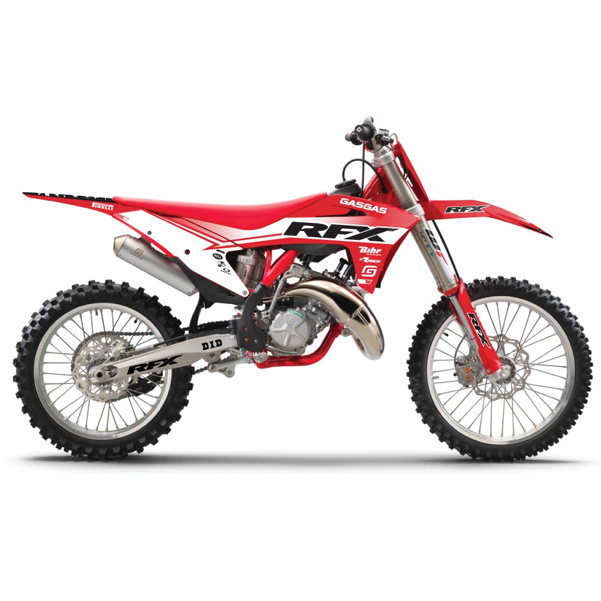 RFX Motocross Pro Full Graphics Kit Gas Gas MC 250 2022 (White Background)